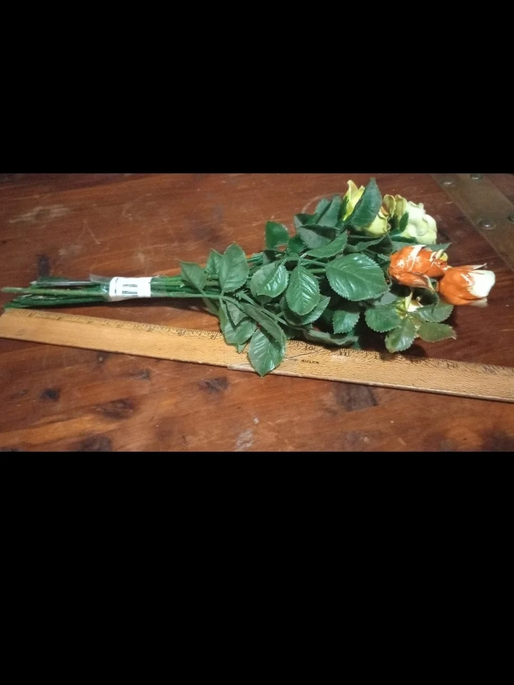 Handcrafted Metal Rose Bouquet in Yellow and Orange - Home Accents